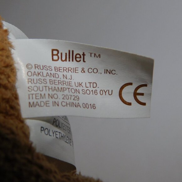 Russ Luv Pets Bullet Bulldog Tan Brown 7" Plush stuffed Graduation Cap Diploma - Picture 5 of 5